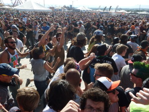 The circle pit during Andrew W.K